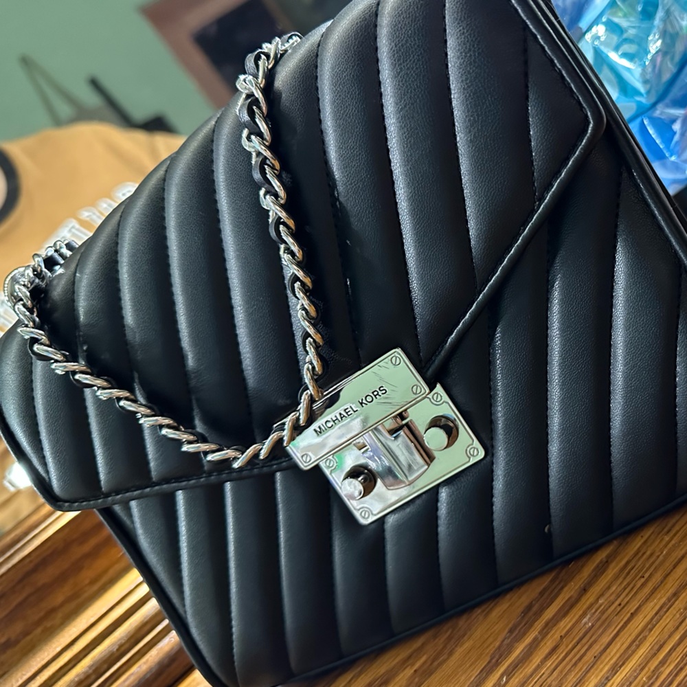 Rose Medium Quilted Shoulder Bag Michael Kors
